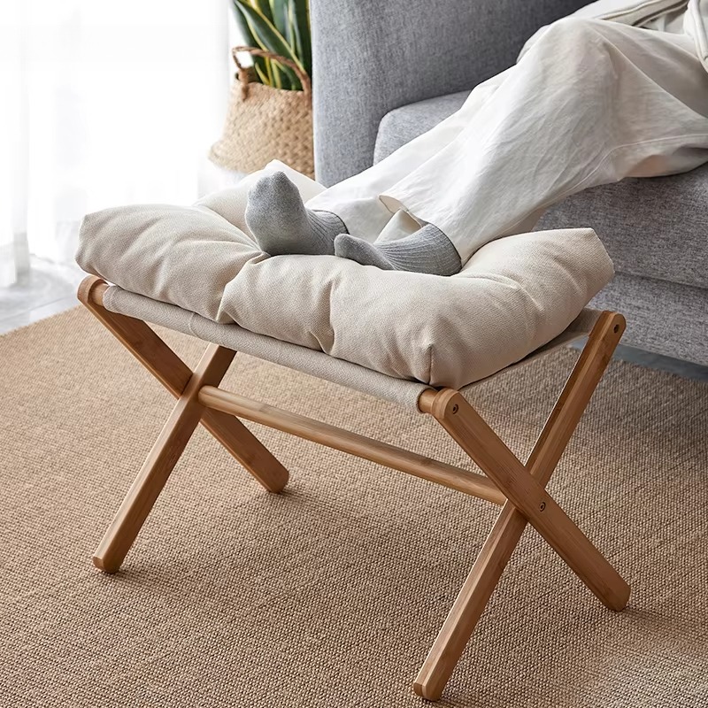 Footrest Under Desk - Sgabello poggiapiedi regolabile con morbido cuscino