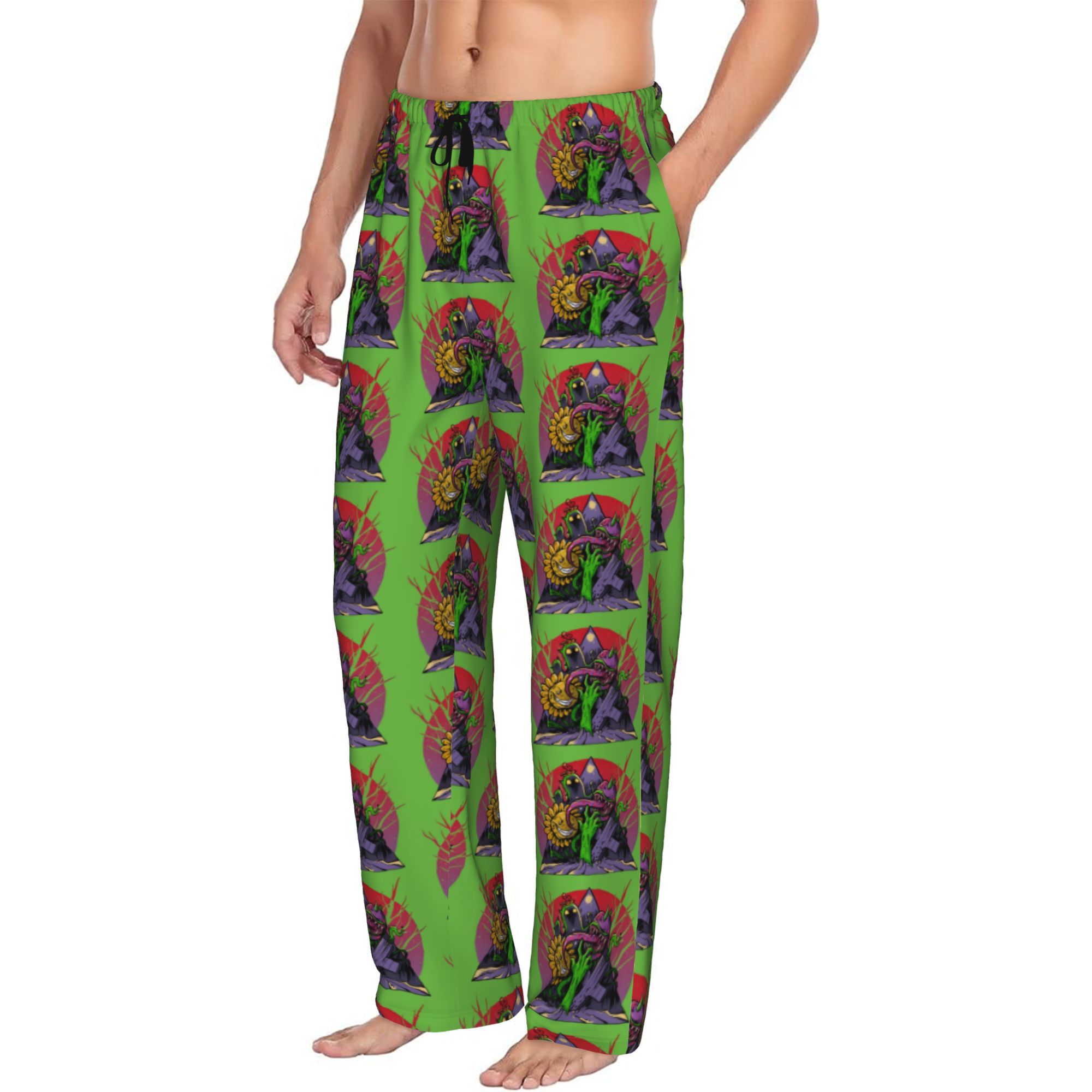 Video Gaming & Esports Usd Acc - Pantaloni Pigiama Personalizzati con Motivo Piante