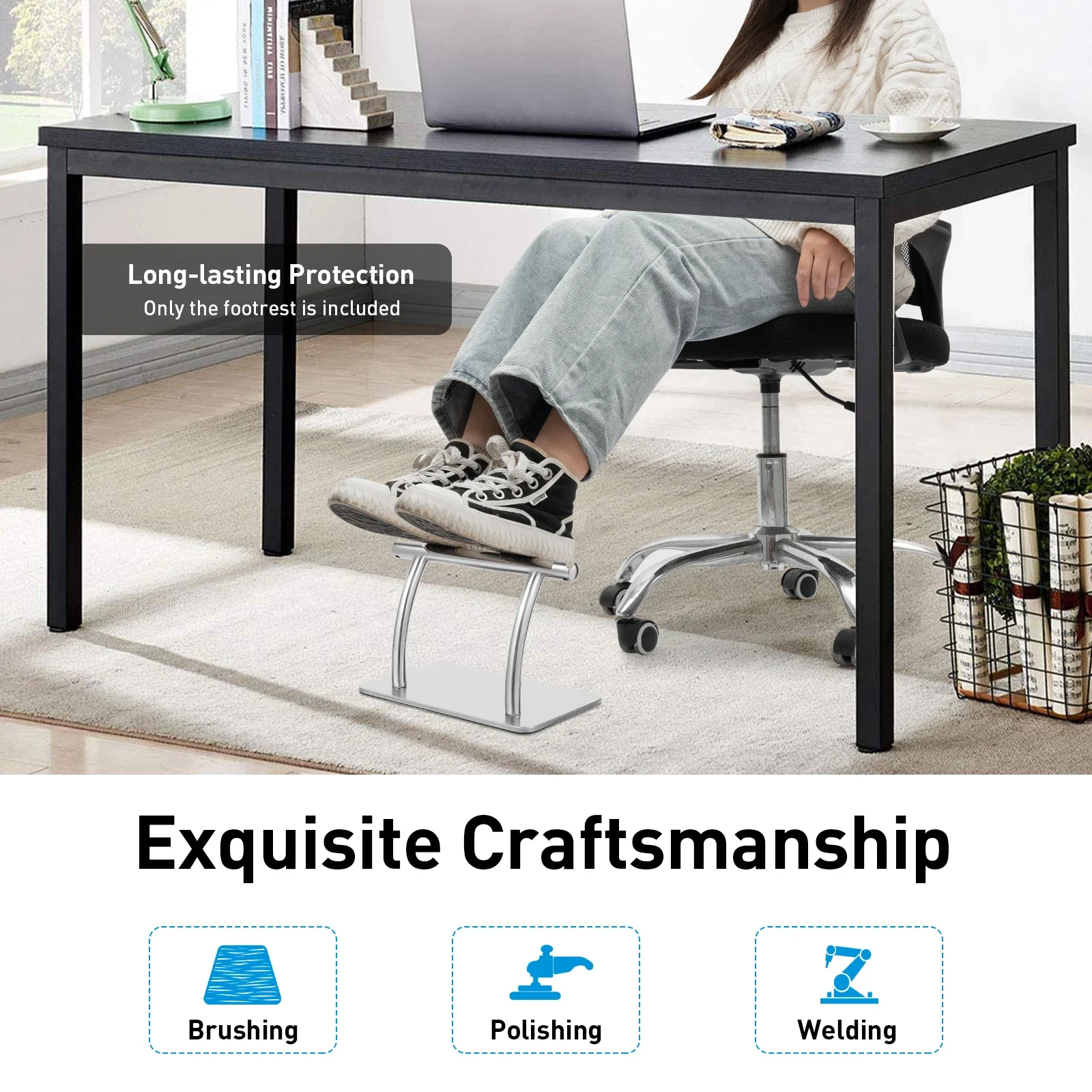 Poggiapiedi in acciaio inossid - Footrest Under Desk recensione e prezzo